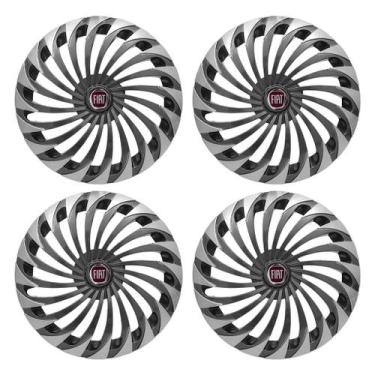 Imagem de Jogo Calota Esportiva Aro 14 Twister Graphite/Silver Fiat Palio Uno Si