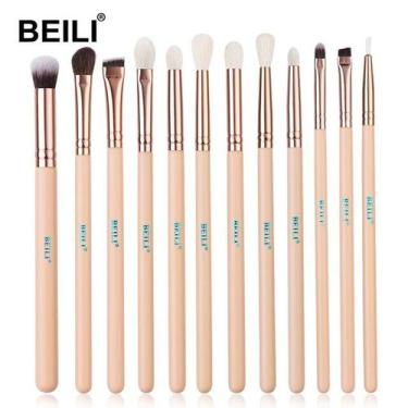 Imagem de Conjunto De Pincéis De Maquiagem BEILI 12 Pçs Profissional - ElaShopp