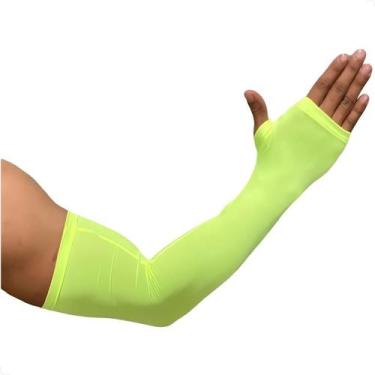 Imagem de Par Manguito com Dedo Manga Proteção UV50+ Ciclista Motoboy Esportes e