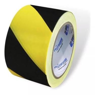 Imagem de Fita Zebrada Segurança Preta Amarela 70x200 Epi Demarcação - Gadstore