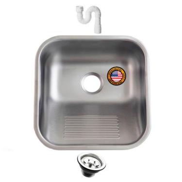 Imagem de Tanque Inox American Steel 40X40 Fosco 22L Inox 304 +Válvula