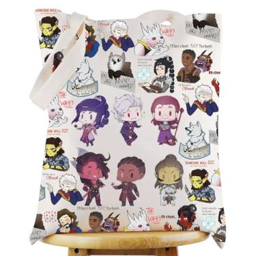 Imagem de WZMPA BG3 Bolsa de compras reutilizável para fãs de Astarion para fãs de videogame BG3 Gale Lover Merchandise, A bolsa Vokes, Large