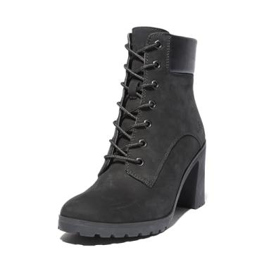 Imagem de Timberland Bota feminina Allington com cadarço de 15 cm, Nobuck preto, 6