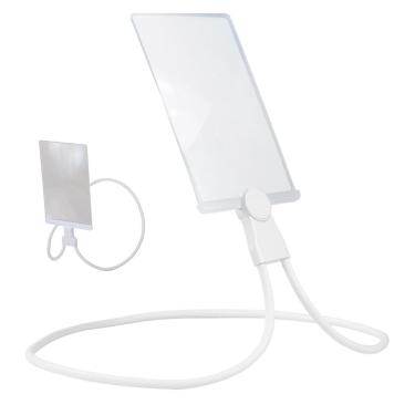 Imagem de Lupa de Pescoço Leitura Aumento 5x Haste Flexivel Maos Livres Apoio Mesa Idoso Baixa Visibilidade Tarefa Trabalho Resistente Multiuso