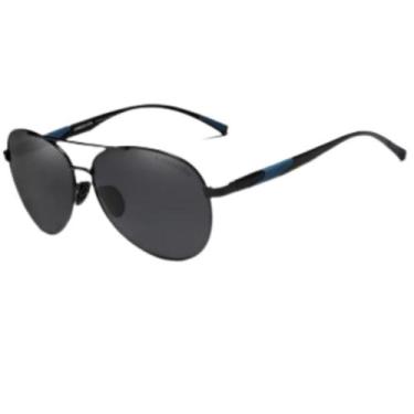 Imagem de Óculos De Sol Kingseven Aviador Masculino Polarizado UV400, 2, Preto