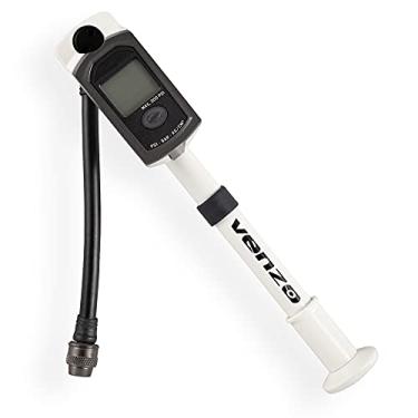 Imagem de Bomba Choque Venzo da bicicleta da bicicleta de alta pressão -300 PSI Suspensão Max- Fork & traseiro de ar com indicador digital - Ótimo para Mountain Bike MTB Fork - Portable Mini Bomba