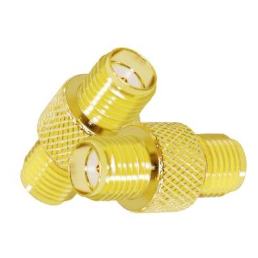 Imagem de CNARIO Adaptador Sma Coaxial Fêmea Para Conector Banhado A Ouro Wi-Fi/Antena/Rádio Bidirecional/Drone Fpv 2 Peças