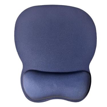 Imagem de Mouse pad com suporte de pulso, mousepad ergonômico com almofada confortável de descanso de pulso de espuma de memória, alivia a dor no pulso, base de borracha antiderrapante para jogos em casa