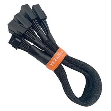 Imagem de YEZriler Cabo De Extensão Pcie 5.0, 16 Pinos (12+4) Para 4 Gpu Fêmea 8 Pinos, 12Vhpwr, Compatível Com 3090Ti Rtx 4080 4090 13,6 Polegadas (34,5 Cm)