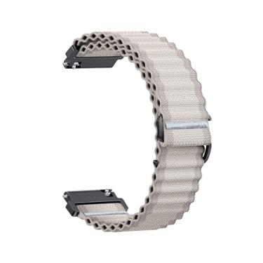 Imagem de Pulseiras de relógio elásticas de nylon de 22 mm para homens e mulheres, pulseira de relógio de liberação rápida de 22 mm para Garmin Vivoactive 4, pulseira de relógio Venu 2/Venu 3, Forerunner 255