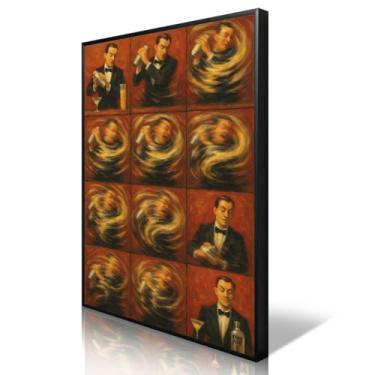 Imagem de gooptyinh Pôster Guy Buffet The Making of Perfect Martini, arte de parede clássica em tela de filme, imagem de álcool martini de bartender, decoração de parede de carrinho de bar de coquetel divertido