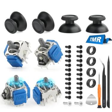 Imagem de YWLRONG Pacote Com 4 Joysticks Tmr Para Ps5, Compatível Controle De Drift E Joystick Eletromagnético Playstation 5, Acessórios Peças Reposição (Com Parafusos)