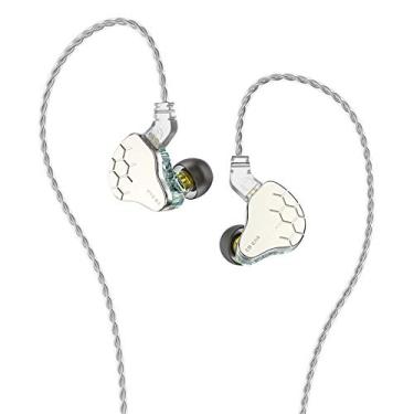 Imagem de Fone de ouvido intra-auricular KBEAR Lark 1BA+1DD, HiFi Bass intra-auricular, fones de ouvido com fio IEM, fones de ouvido estéreo HiFi com cancelamento de ruído com cabo de 2 pinos de 0,75 mm (sem microfone, verde)