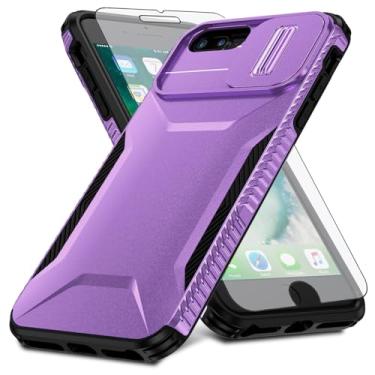 Imagem de Asuwish Capa de telefone para iPhone 6plus 6splus 7plus 8plus i 6/6s/7/8 Plus com protetor de tela e capa de câmera deslizante robusta iPhone6splus i Phone7s 7s 7+ 8s 8+ Phones8 6+ i6 6s+ mulheres