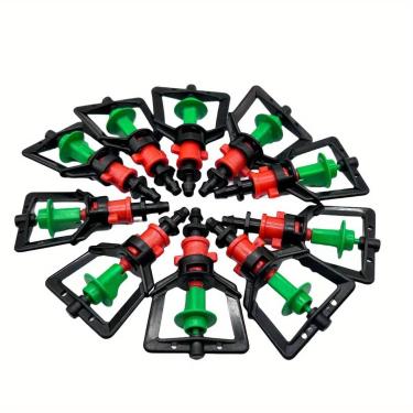 Imagem de 10 unidades G Tipo 360° Micro Tripé Rotativo Bico Aspersor Cabeça de Aspersão Refrativa Refração Planta Rotativa Refração Refração Sprinkler Bico Atomizante Sistema de irrigação de gramado Sistema