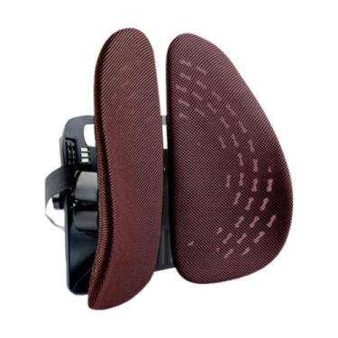 Imagem de FashionCha Almofada de Apoio Lombar para Cadeira, Almofada de Apoio para As Costas com Airbag, Confortável, Ergonômica, de Malha, para Carro, Marrom