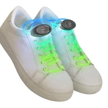 Imagem de Luwint Cadarços De Led Divertidos, Coloridos Que Brilham No Escuro Com 3 Modos De Flash, Cadarços Iluminados Para Festa Rave, Dança, Skate, Acessórios