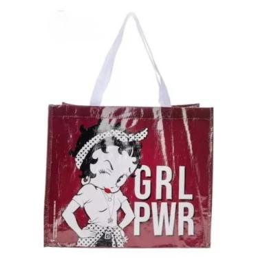 Imagem de Bolsa Sacola Retórnavel Betty Boop Girl Power Lilás Original - Clio