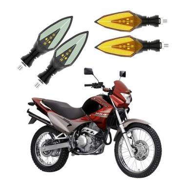Imagem de KIT 4 Setas Sequenciais Pisca de Led Modelo P35 Para Moto Honda NX4 FA