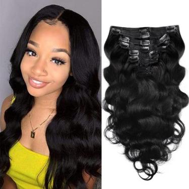 Imagem de Extensões de cabelo Pobokix Body Wave Brazilian Remy 120g 45cm