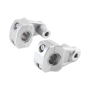 Imagem de Suporte De Guidão De Motocicleta Preto E Prata 22mm 28mm Acessórios Pa