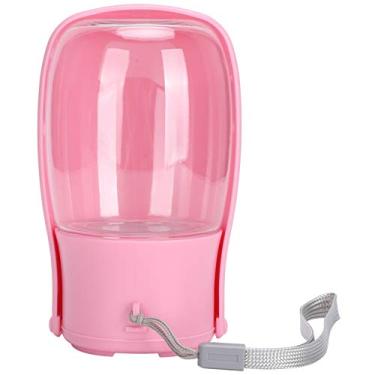 Imagem de Dog Water Bottle 280ml Portable Pet Water Bottles Folding Dogs Water Dispenser Puppy Travel Drink Cup with Bowl for Outdoor Walking Hiking (Pink)