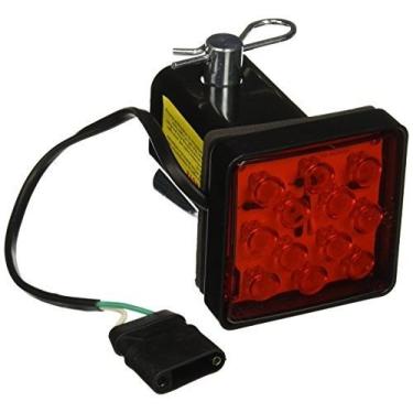 Imagem de All Star Truck Parts 2" Trailer Hitch Receiver Cover com 12 LEDs de freio LED capa de tubo de luz c/pino