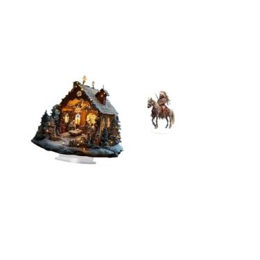 Imagem de Vaveren Ornamento de Mesa de Acrílico para Cavaleiro, Peça Central Decorativa Independente com Base para Festa em Casa, Estante, Festival, Quarto, Presente à