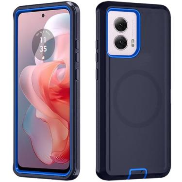 Imagem de Asuwish Capa de celular para Motorola Moto G Power 5G 2024 com protetor de tela de vidro temperado Capa magnética híbrida à prova de choque à prova de quedas acessórios resistentes G5 mulheres homens