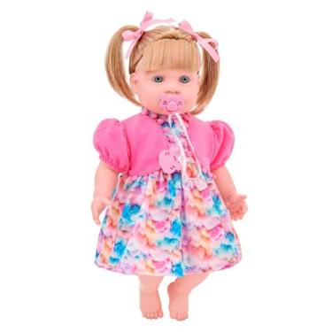 Imagem de Boneca Larissa Fala 74 Frases 50cm Chupeta Brinquedo Menina