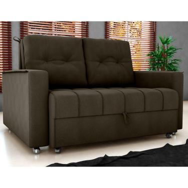 Imagem de Sofá Cama 2 Lugares Duleek Veludo Maserati Marrom