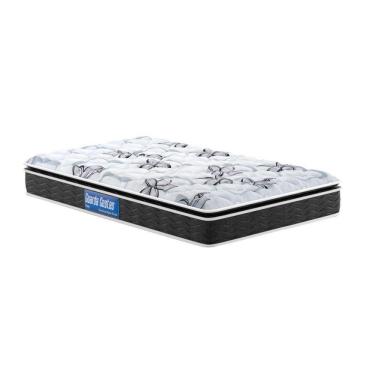 Imagem de Colchão Solteiro Espuma D40-20 Guarda Costas Premium Hiper Firme Pillow Top Black (78x188x24) - Probel