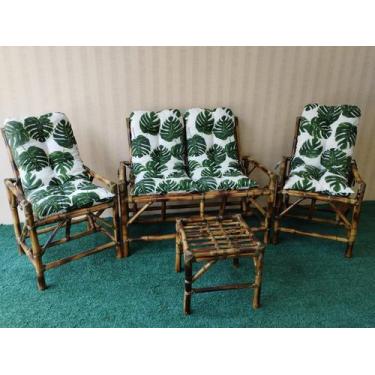 Imagem de Lindo Kit de de sofá de bambu Jogo de sofá de bambu cadeiras poltronas