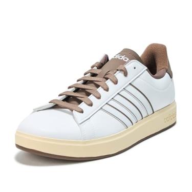 Imagem de adidas Grand Court 2.0 Tênis masculino, Branco/Branco/Earth Strata, 43