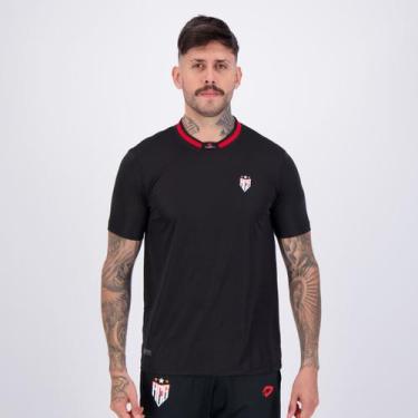 Imagem de Camisa Dragão Premium Atlético Goianiense Concentração 2024 Preto, EEG