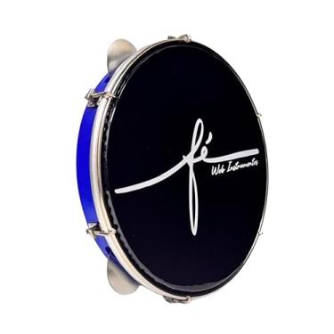 Imagem de Pandeiro Pele Preta Fé Web Instrumentos Profissional (AZUL)