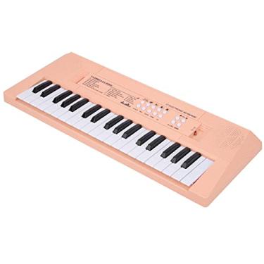 Imagem de Generic Teclado Portátil de Piano Elétrico de 37 Teclas para Crianças Instrumento Educacional para Iniciantes, 2 Tons 16 Músicas 4 Ritmos 4 Percussão para Uso Interno e Externo (Rosa)
