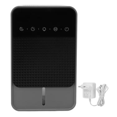 Imagem de Desumidificador semicondutor Display digital Função de degelo Temporizador Alerta cheio de água Desligamento automático Luz ambiente de 7 cores para quarto de casa Porão ABS (Plugue UE)