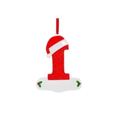 Imagem de Generic Pingente de letra de árvore de Natal A-Z Chapéu de Natal Letras Pingentes Vermelho Árvore de Natal Pingente de Letra de Bênção (I)