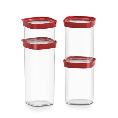 Imagem de Kit 4 Potes Hermético Para Macarrão E Mantimento Modulus 110