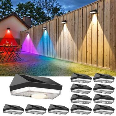 Imagem de Luzes de vedação solares UGDLUCK, pacote com 12 unidades, RGB, IP65, i