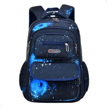 Imagem de Mochila Escolar Grande Menino Bolsa De Costas Moda Infantil Espaçosa T