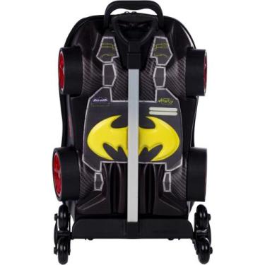 Imagem de Mala Infantil Batman 3D com Rodinhas - Preta - MAX TOY