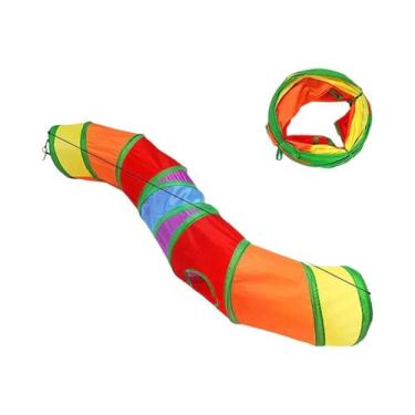 Imagem de Túnel Dobrável Para Gatos, Brinquedo Interativo Divertido Para Gatinho