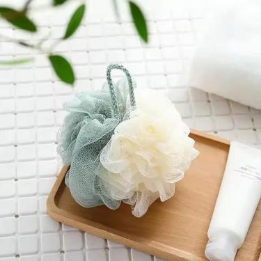 Imagem de Esponja de nylon para banho com alça para pendurar - FWB