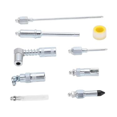 Imagem de Zhjvihx Kit Adaptador de Graxa de Conexão Rápida, Acessório de Lubrificação de Aço para Pistolas de Graxa, Resistência de Alta Pressão para Carros, Caminhões, Equipamentos Agrícolas,