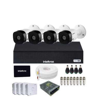 Imagem de Kit 4 Câmeras Intelbras 1120b Dvr Mhdx 4 Canais Intelbars Com Ssd 512gb