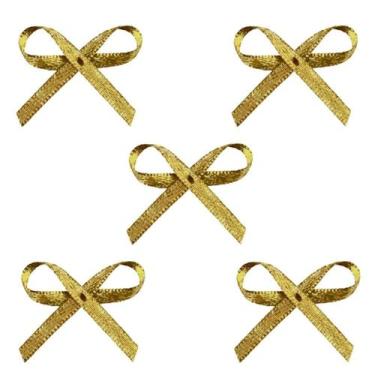 Imagem de Laço estreito de cetim cor dourado pct c/50 unidades - Carretel