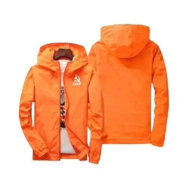 Imagem de Jaqueta Bomber Com Capuz Estampada CCCP União Soviética Masculina Esti