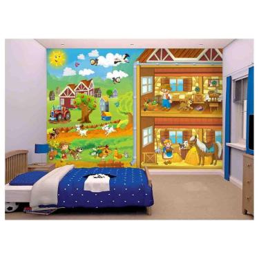 Imagem de Papel De Parede Infantil Fazendinha Animais  Azs75